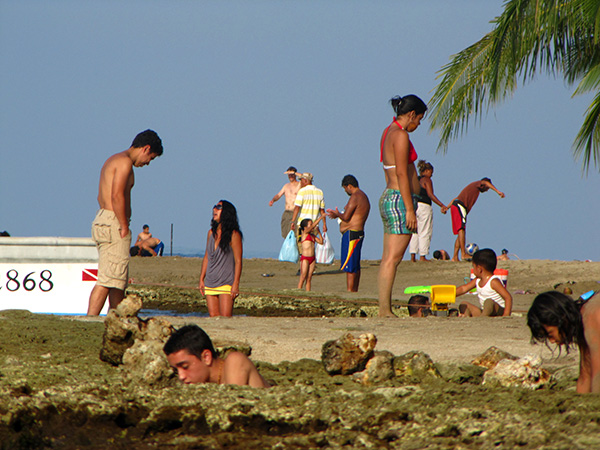 Beach crowd - Puerto Viejo, Costa Rica