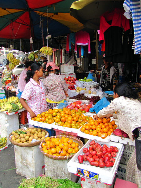 Fruit stall in the market - Phnom Penh, Cambodia