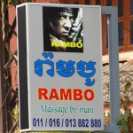 Rambo sign - Phnom Penh, Cambodia