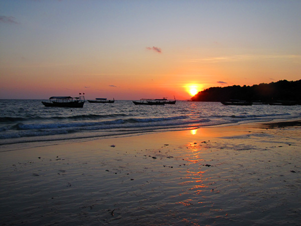 Sunset - Ochheuteal Beach, Sihanoukville, Cambodia