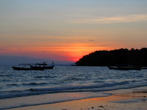 Sunset - Ochheuteal Beach, Sihanoukville, Cambodia