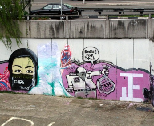 Graffiti near Pasar Seni - Kuala Lumpur, Malaysia